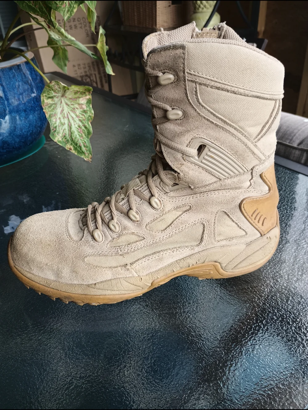 Converse Men's Rapid Response Tactical Boots Tan Suede Side Zip Size 11.5 W